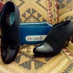 Fitzwell Black Wedge Bootie